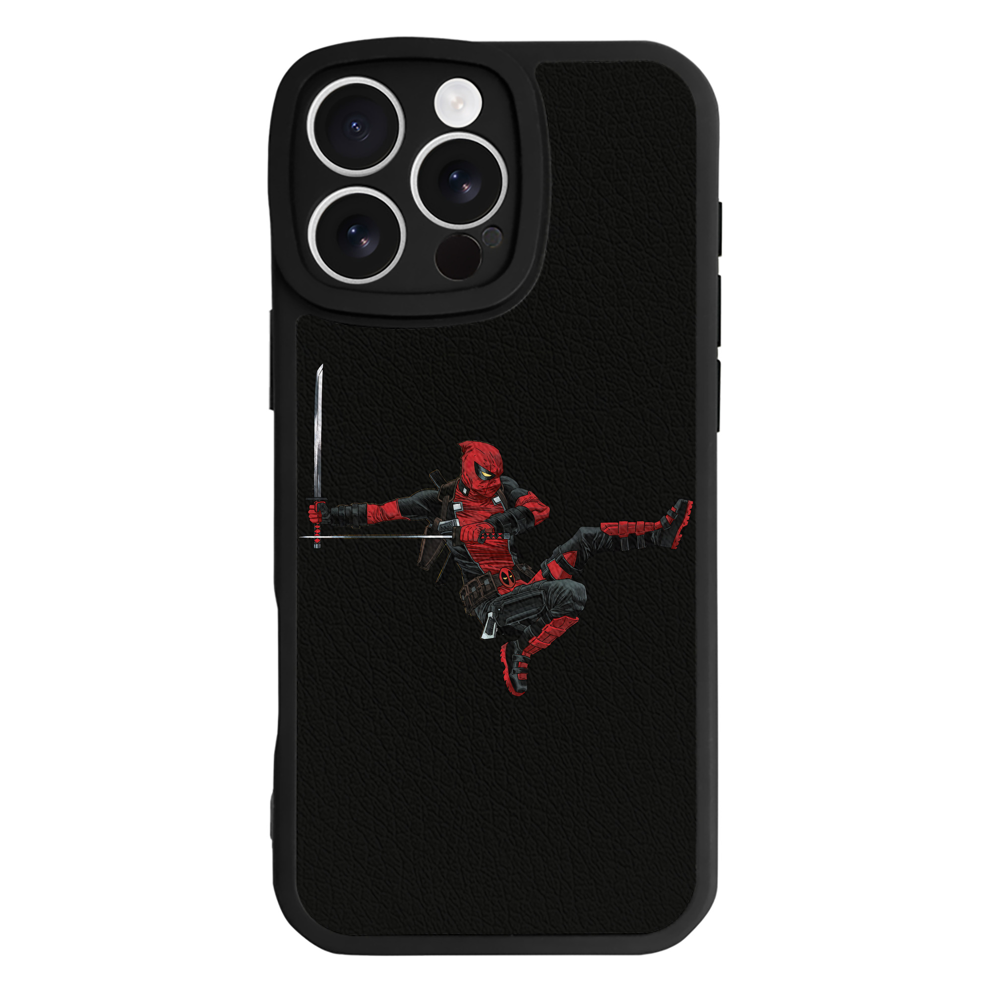 （画像用） Deadpool デッドプール 【iPhone 16シリーズ対応】シリコンスマホケース（レザー調） 材質：シリコン